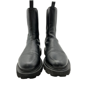 Allsaints Sleek Black Hallie Stretch Mid Calf Boots Size 8