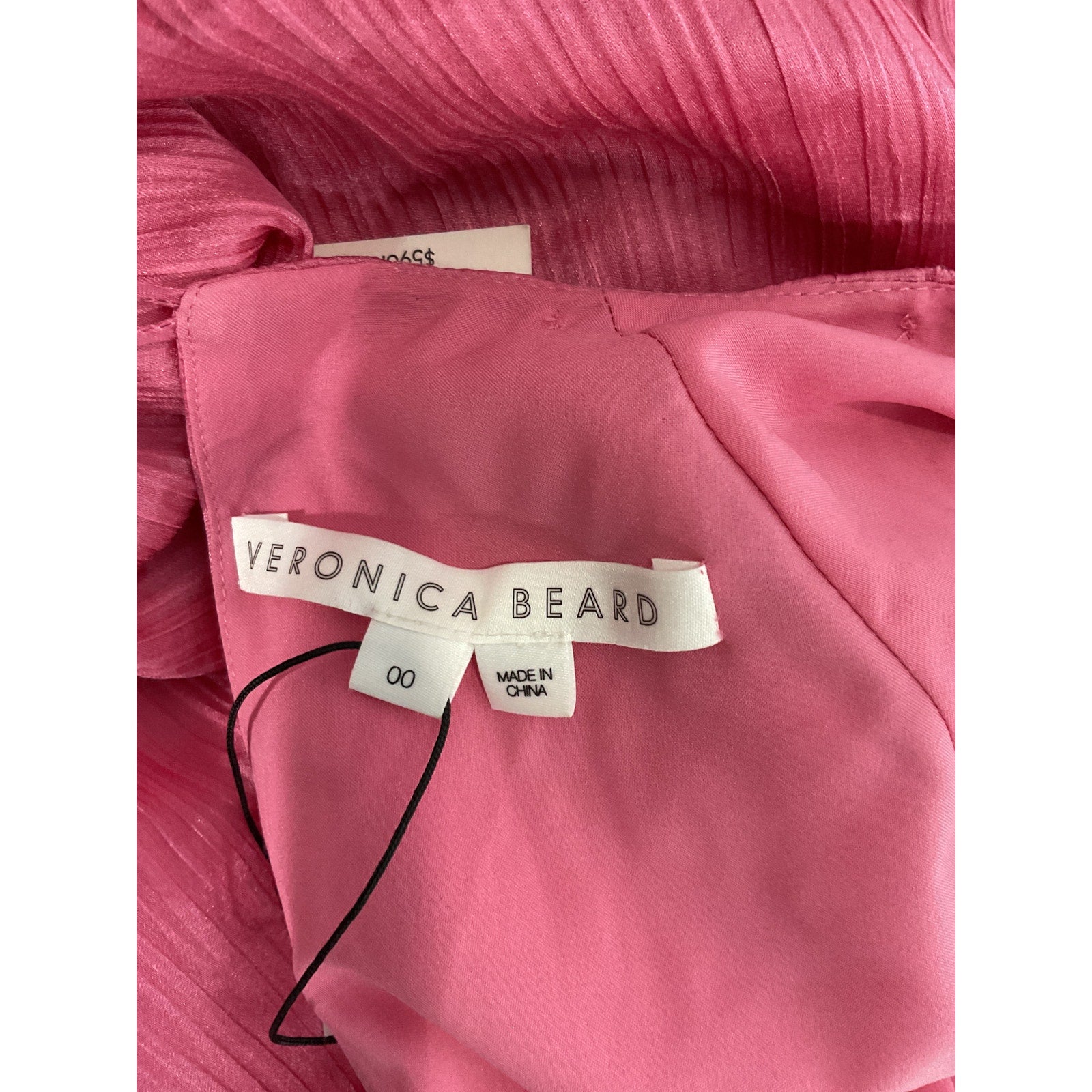 Veronica Beard 'Gracelynn' Pink Round Neck Long Sleeve Dress Size 0 - NWT