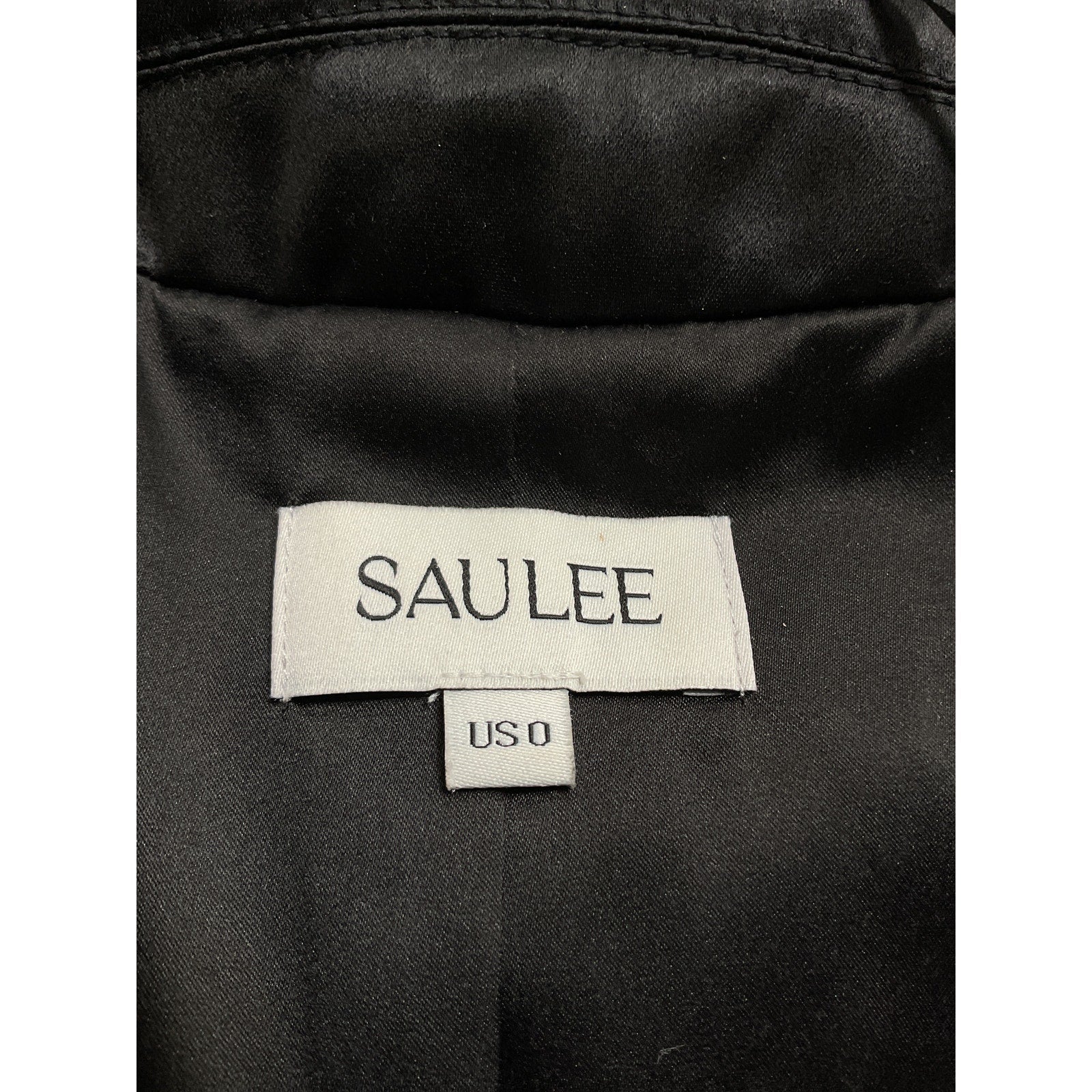 Sau Lee 'Indya' Black Crepe Blazer Size 0