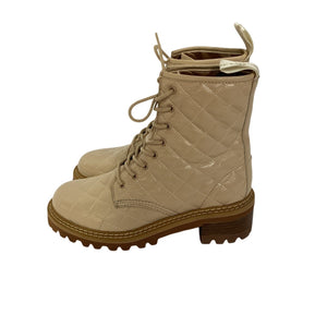 See By Chloé Quilted Light Pastel Pink Jodie Combat Boots Size EU 38/ US 8