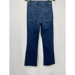 Mother The 'Hustler' Blue Cotton High Waist Ankle Fray Denim Jean Size 26