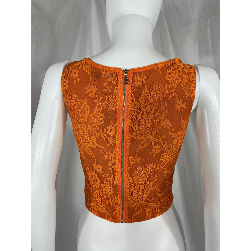 Miaou 'Campbell' Orange Corset Top Size M - NWT