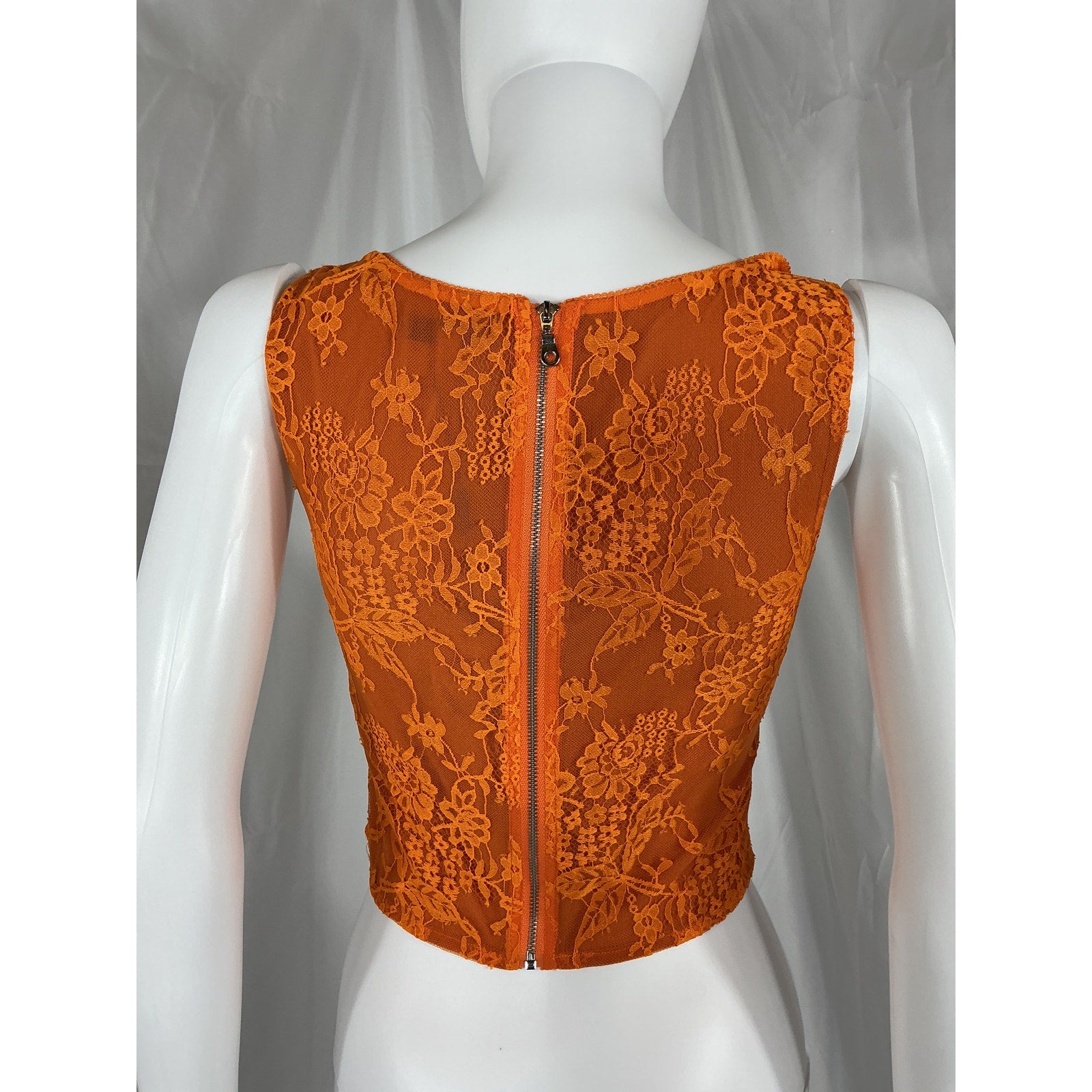 Miaou 'Campbell' Orange Corset Top Size M - NWT