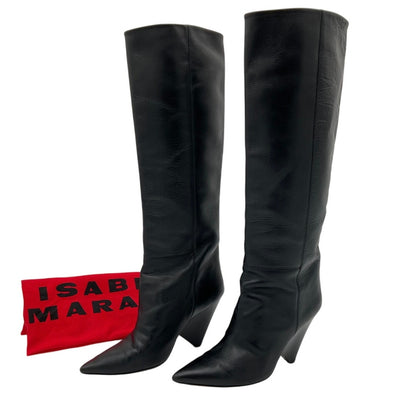 Isabel Marant Sleek Black Lakita Knee Boots Size EU 38 / US 8