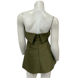 Toteme Sateen Green Bandeau Top Size 34 / US 2