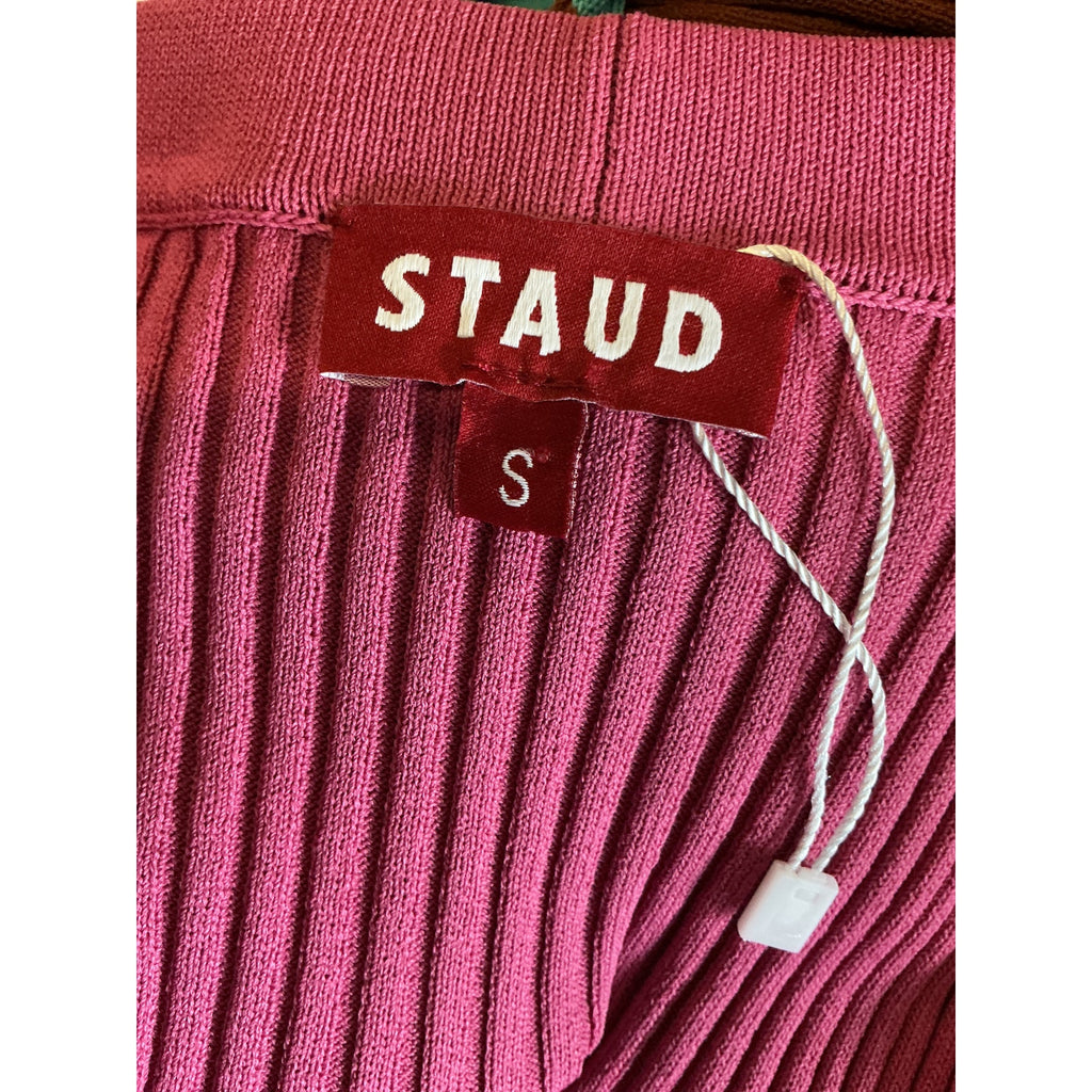 Staud 'Shoko' Pink Striped Sweater Midi Dress Size S