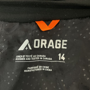Orage Insulated Black Riya Jr Synthetic Down Jacket Size 14