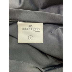 Courrèges Sleek Black Twisted Cutout Mini Dress Size Large