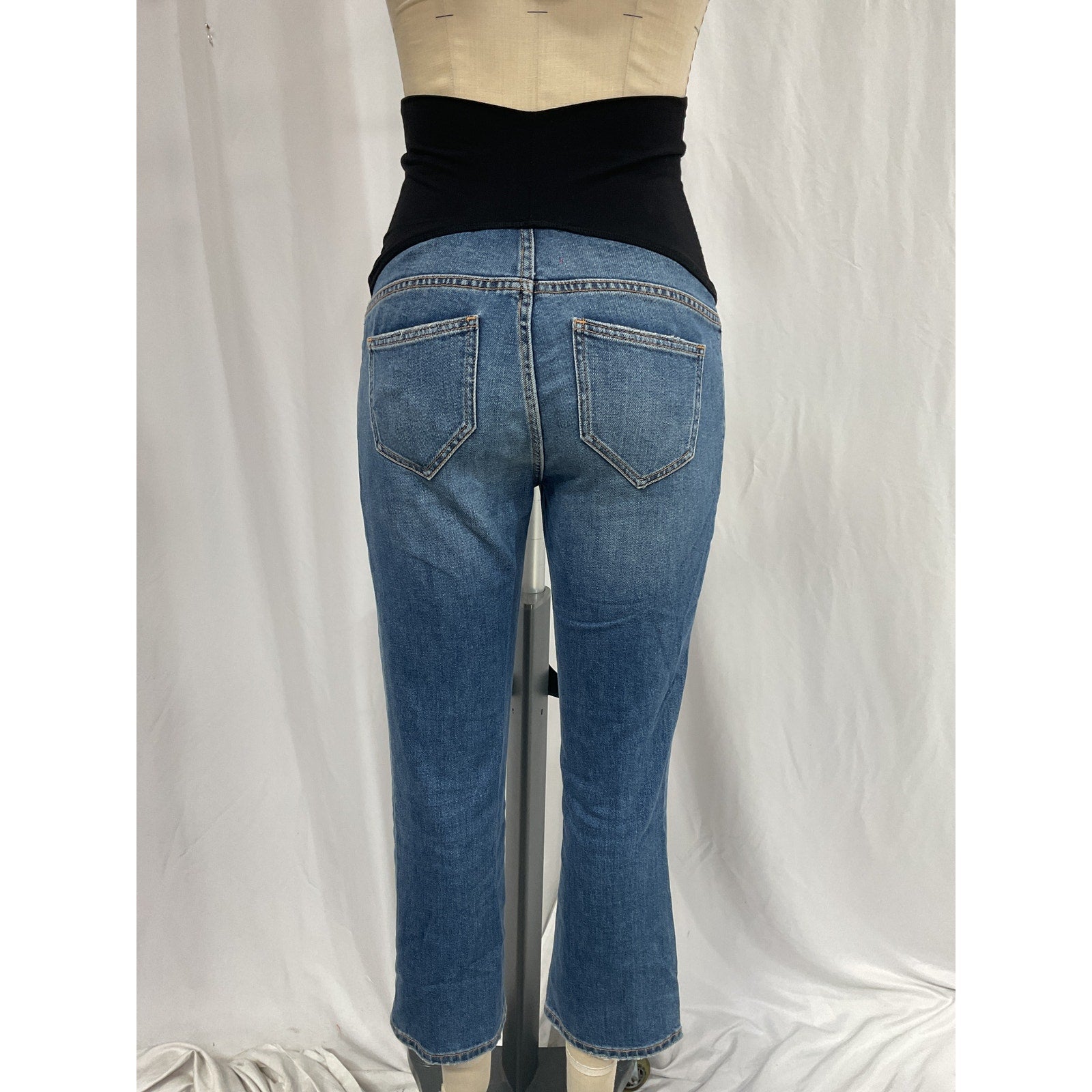 Hatch 'The Over' Blue The Bump Straight Maternity Denim Jean Size 25
