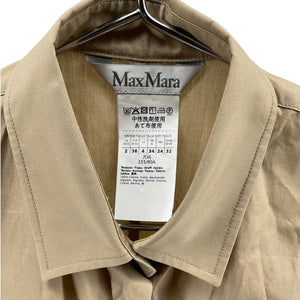 Max Mara Belted Tan Cuneo Top Size 2 NWT