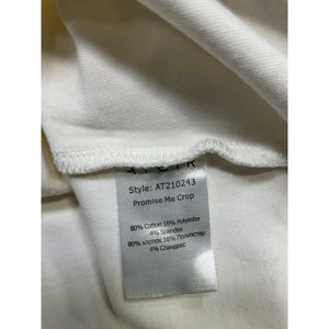 Atoir 'Promise Me' White Ponte Crop Top Size S