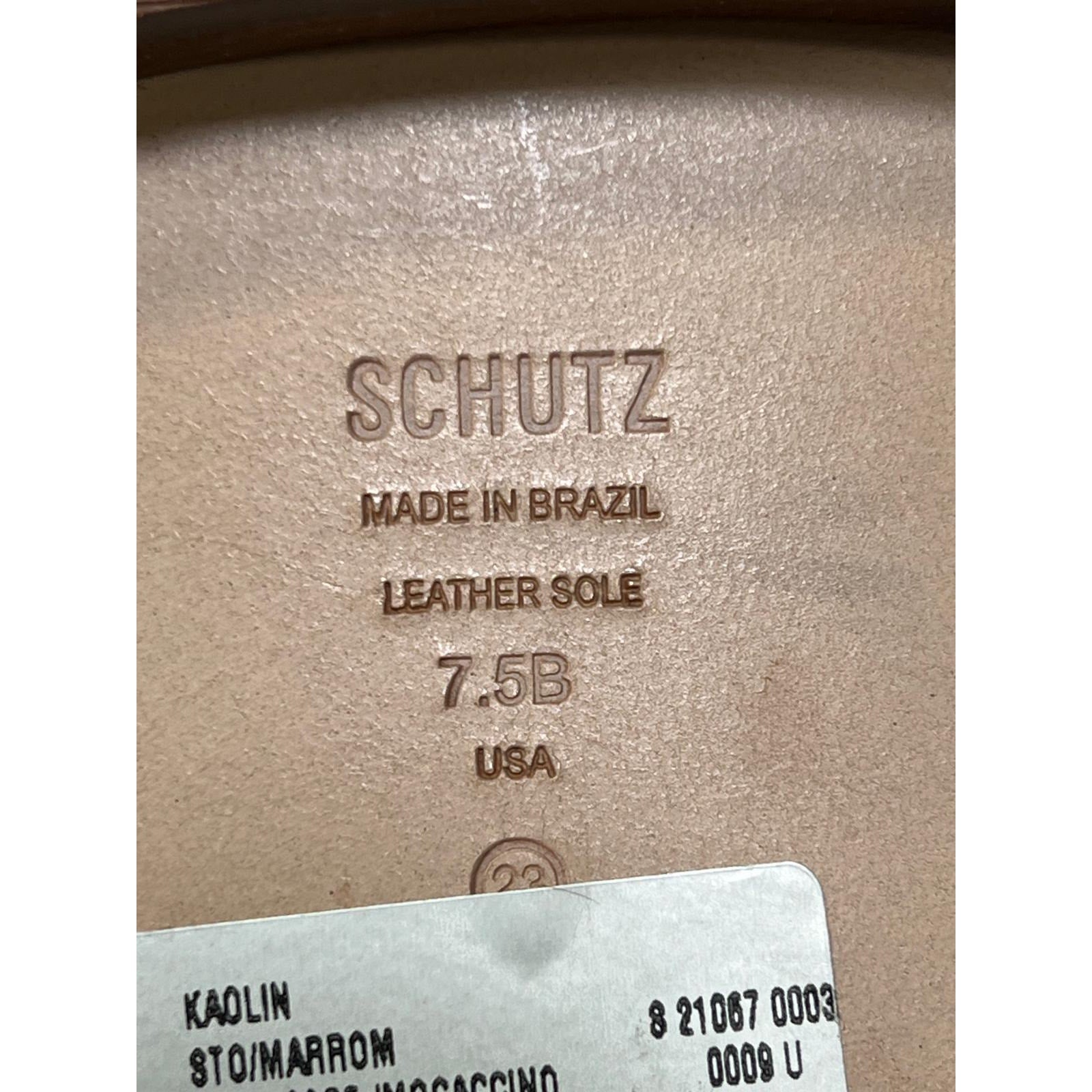 Schutz Brown Leather Over The Knee Boot High Top Heel Size 7.5 - NWT