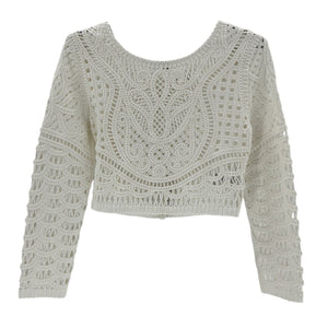 Ba&sh Crochet White Marc Cardigan Size 1