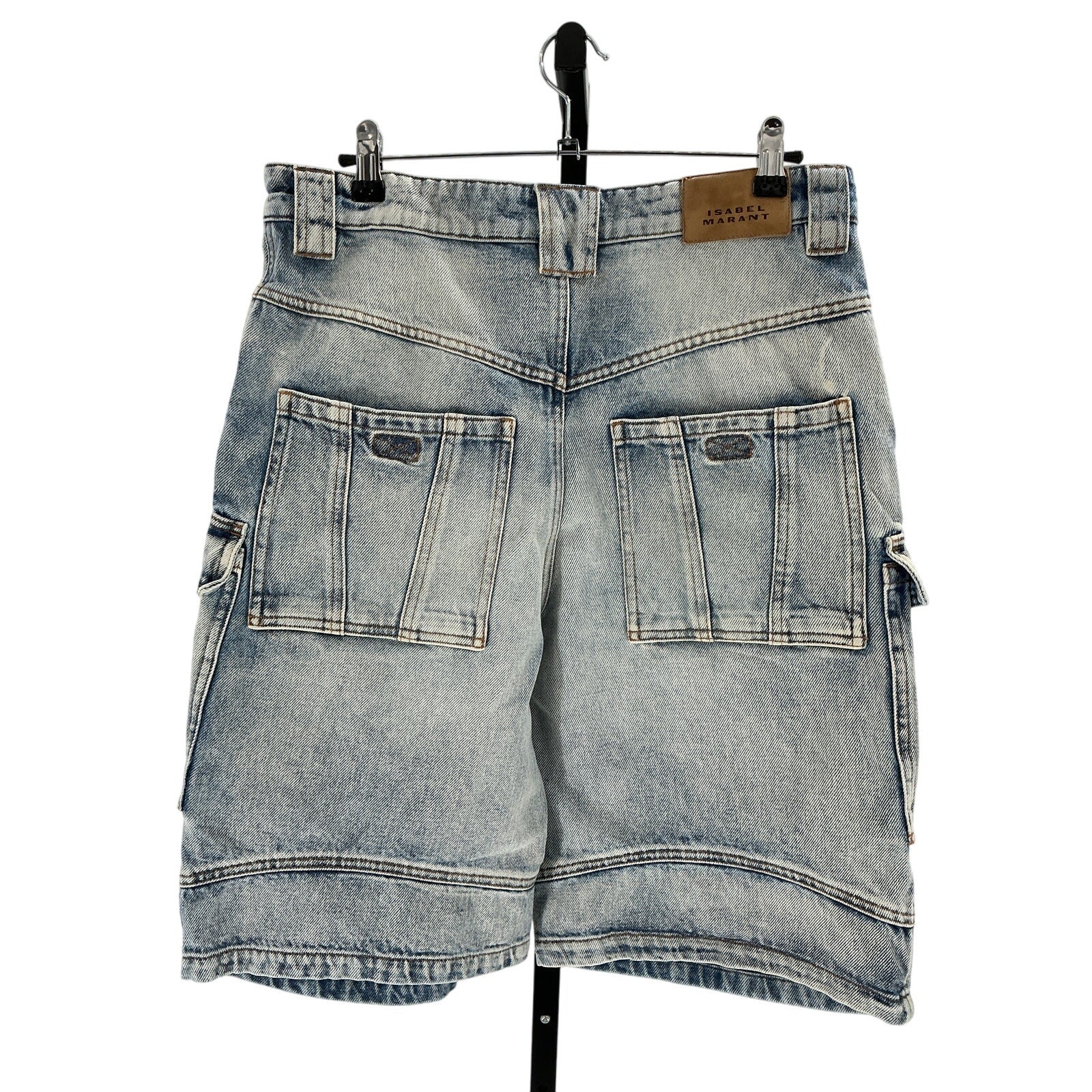 Isabel Marant 'Hortens' Blue Cotton Bermuda Short Size 40