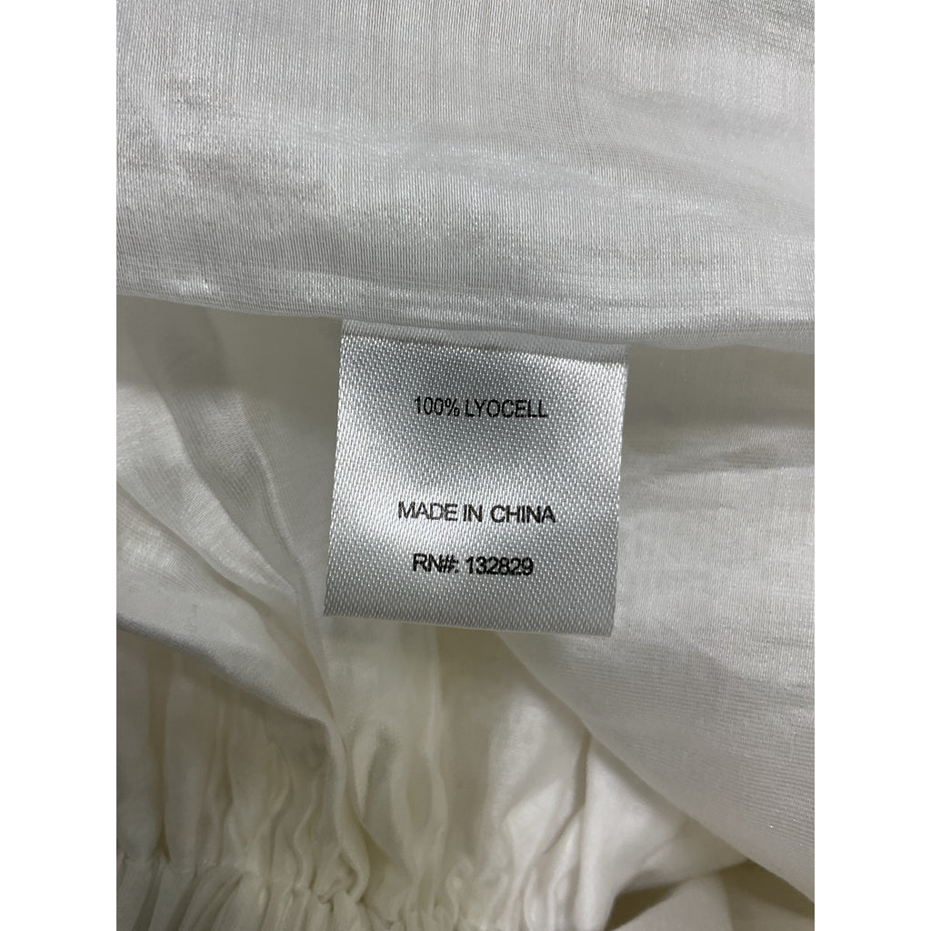Helsa 'Handkerchief' White Lyocell Midi Skirt Size S