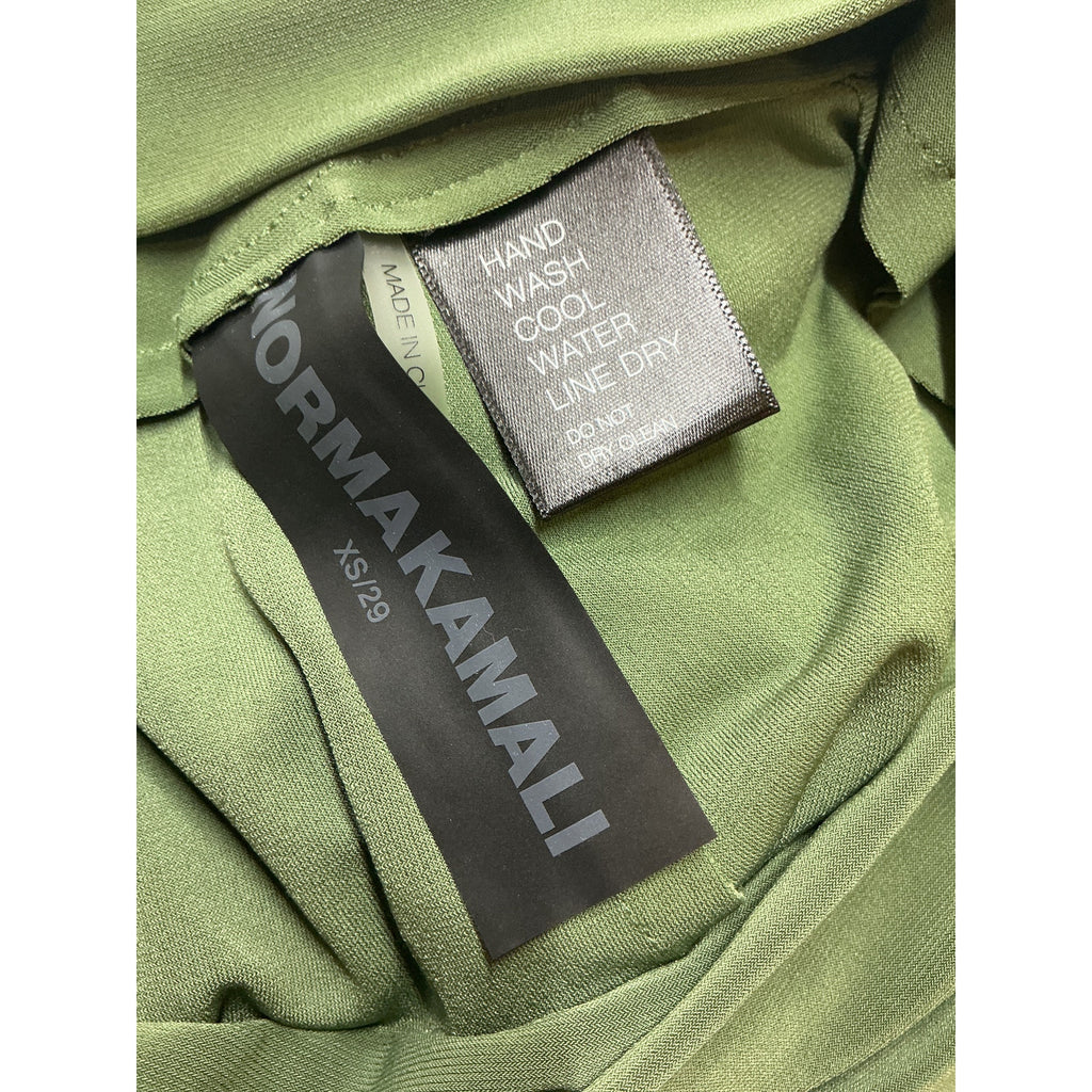 Norma Kamali 'Spat' Green Polyester Legging Size XS