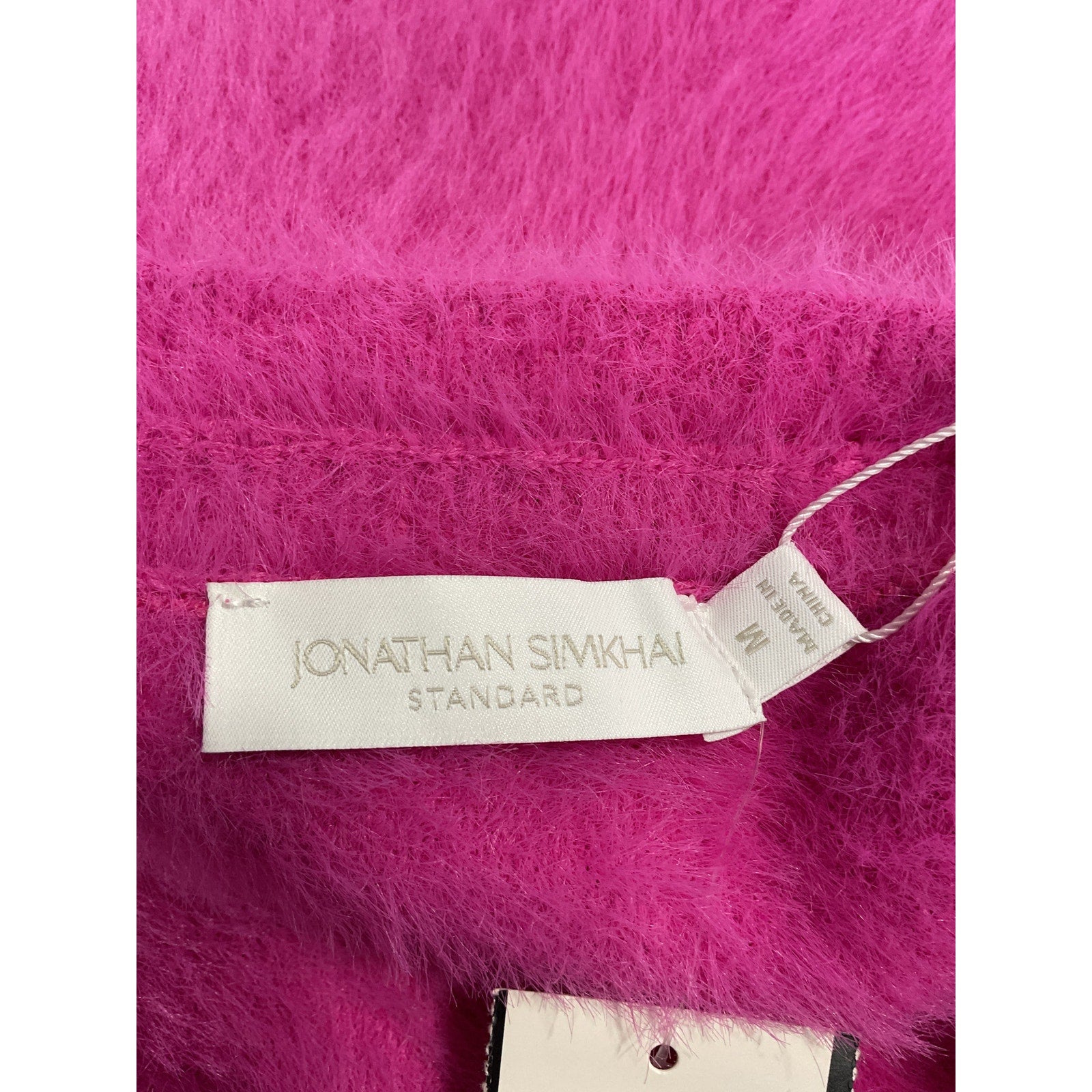 Simkhai 'Standard' Pink Paytra Fuzzy Faux Fur Knit Mini Skirt Size M - NWT