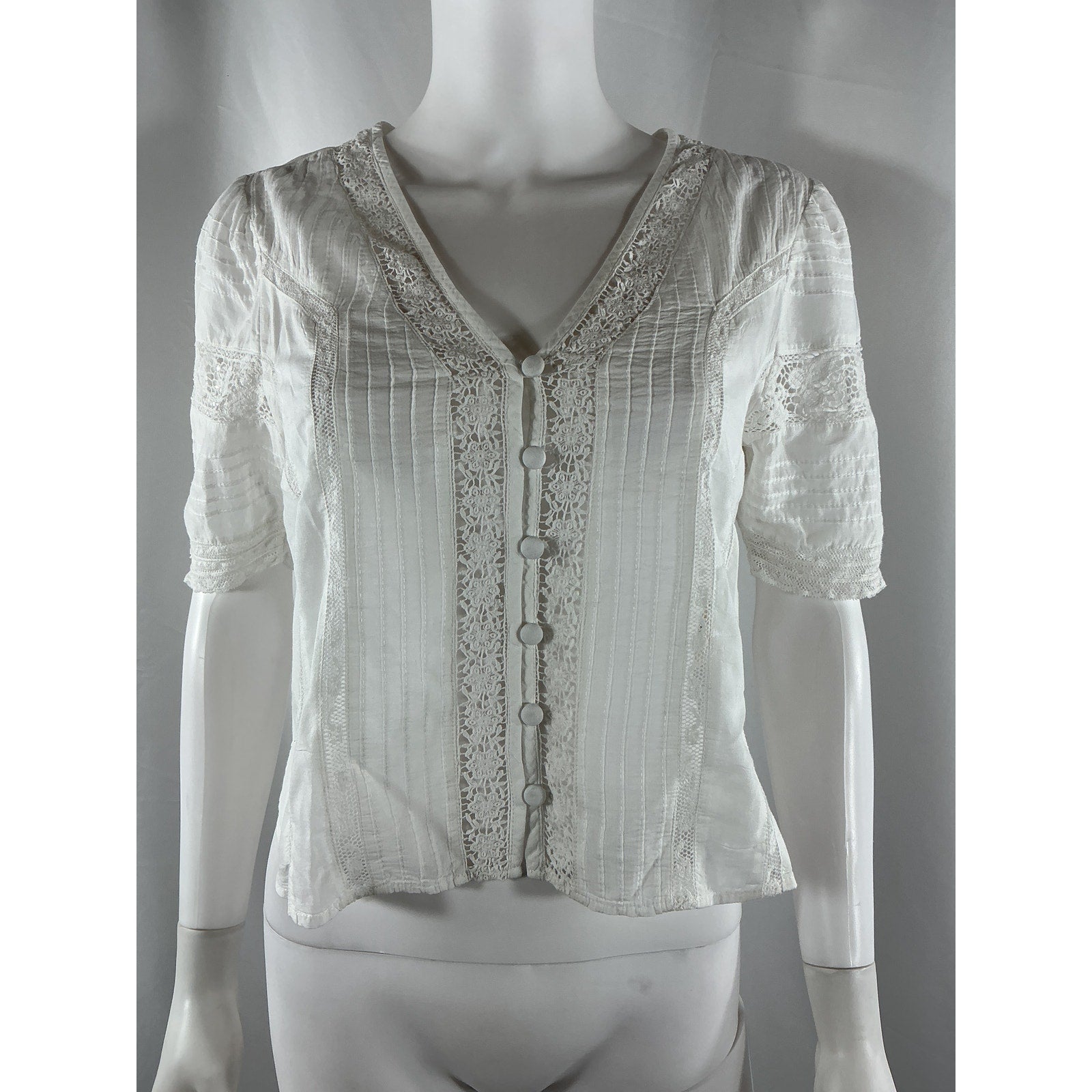 Loveshackfancy 'Gavilan' White Cotton Top Size XS
