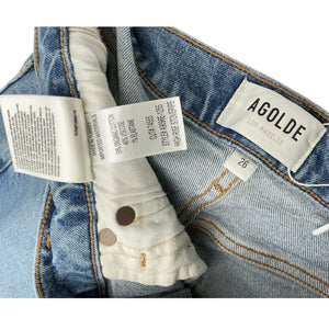 Agolde Classic Blue High Rise Stovepipe Denim Jeans Size 26