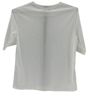 Vince Easy White Elbow-Sleeve T-Shirt Size XS