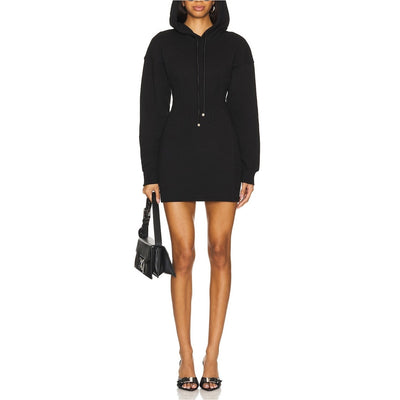 Fleur Du Mal Terry Black Hoodie Dress Size S