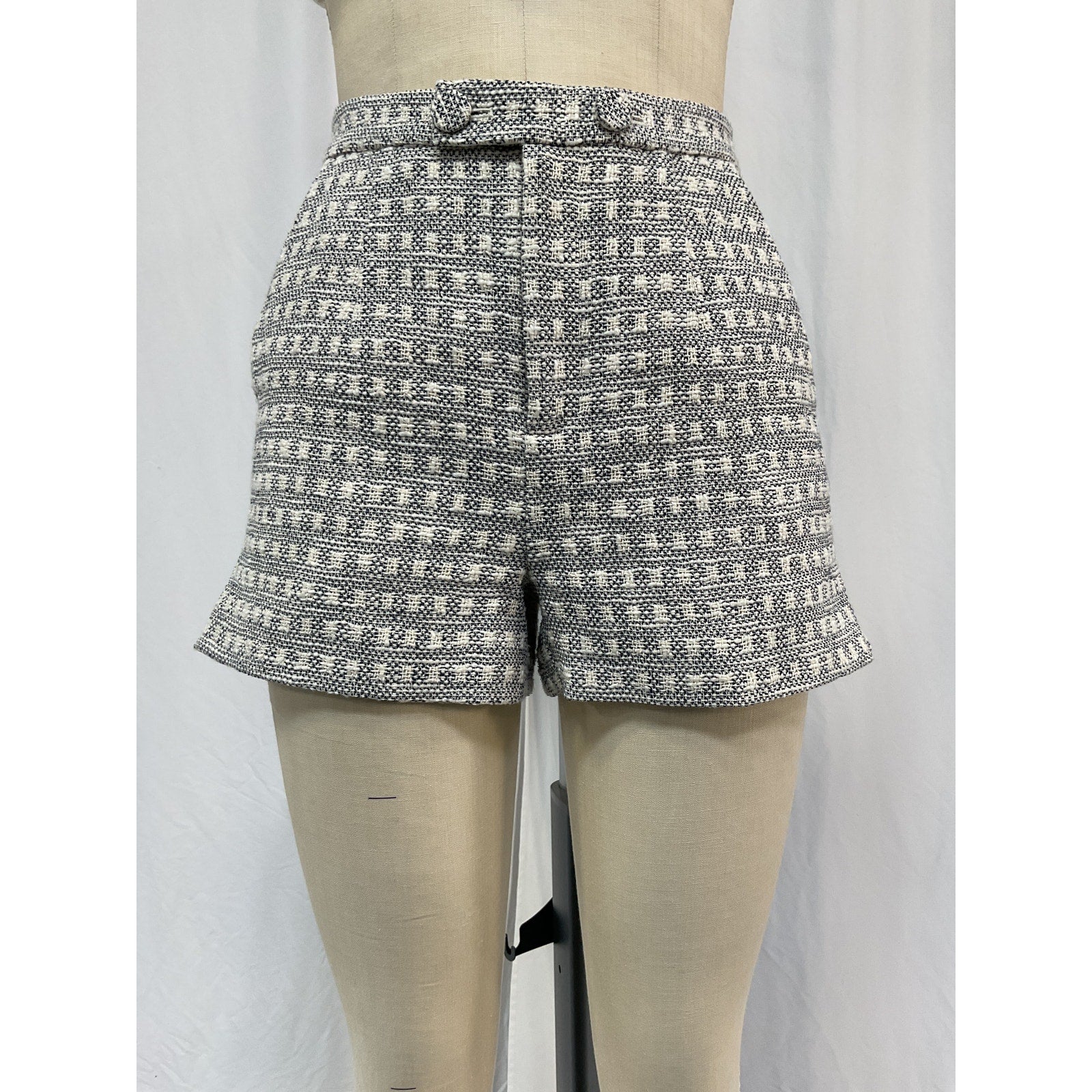 Cinq A Sept 'Laverne' Blue Cotton Short Size 4