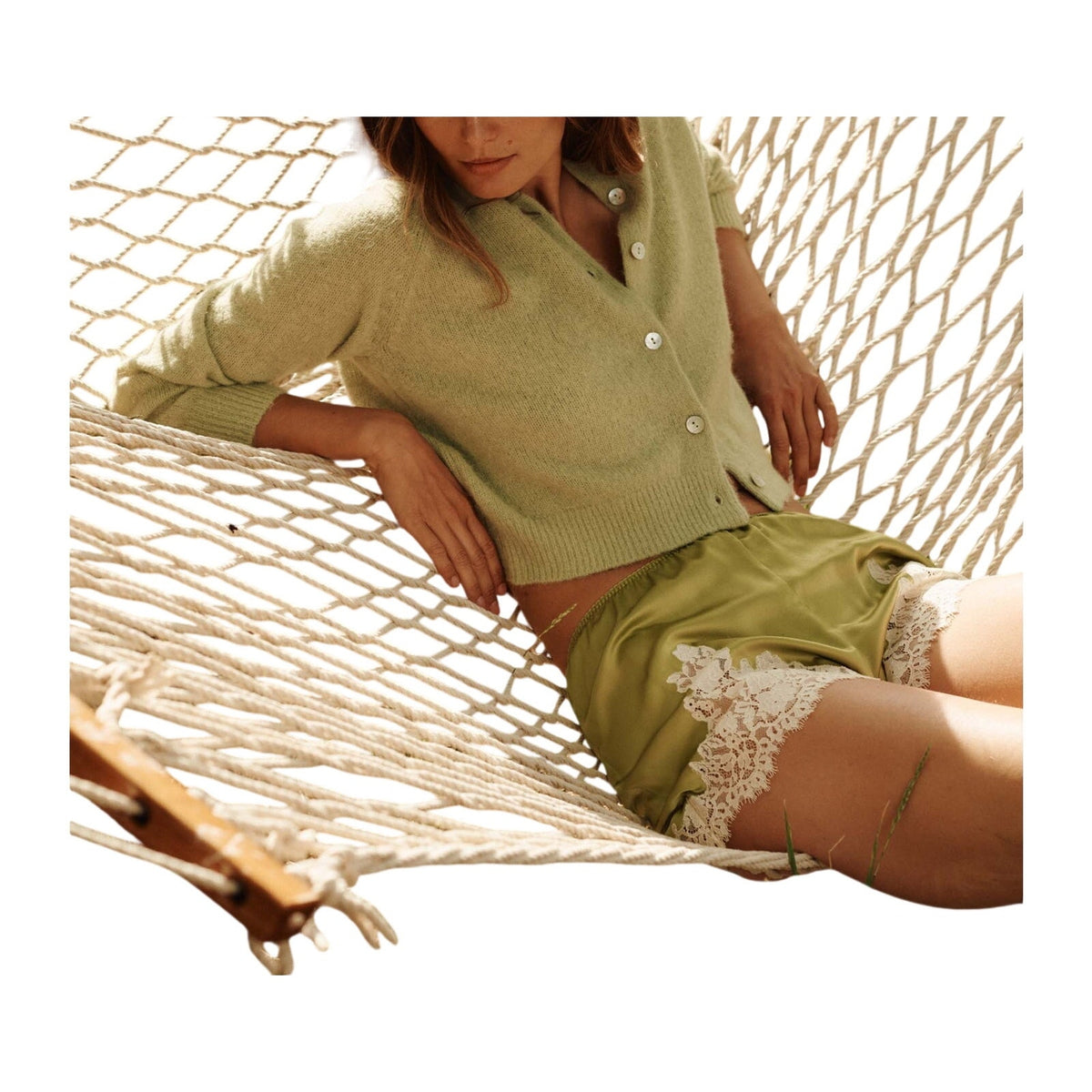 Dôen Cozy Green Petra Cardigan Size XS