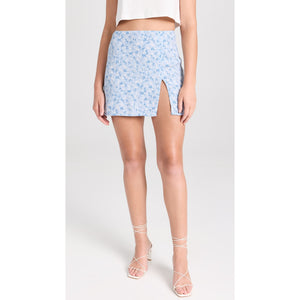 Reformation 'Margot' Blue Floral Skirt Size 8