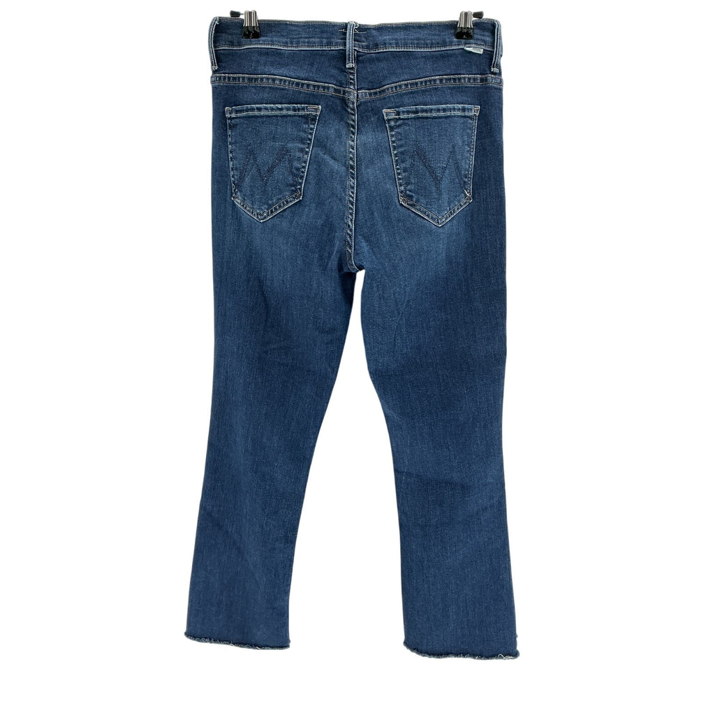 Mother The Insider Blue Cotton Crop Step Fray Denim Jean Size 29