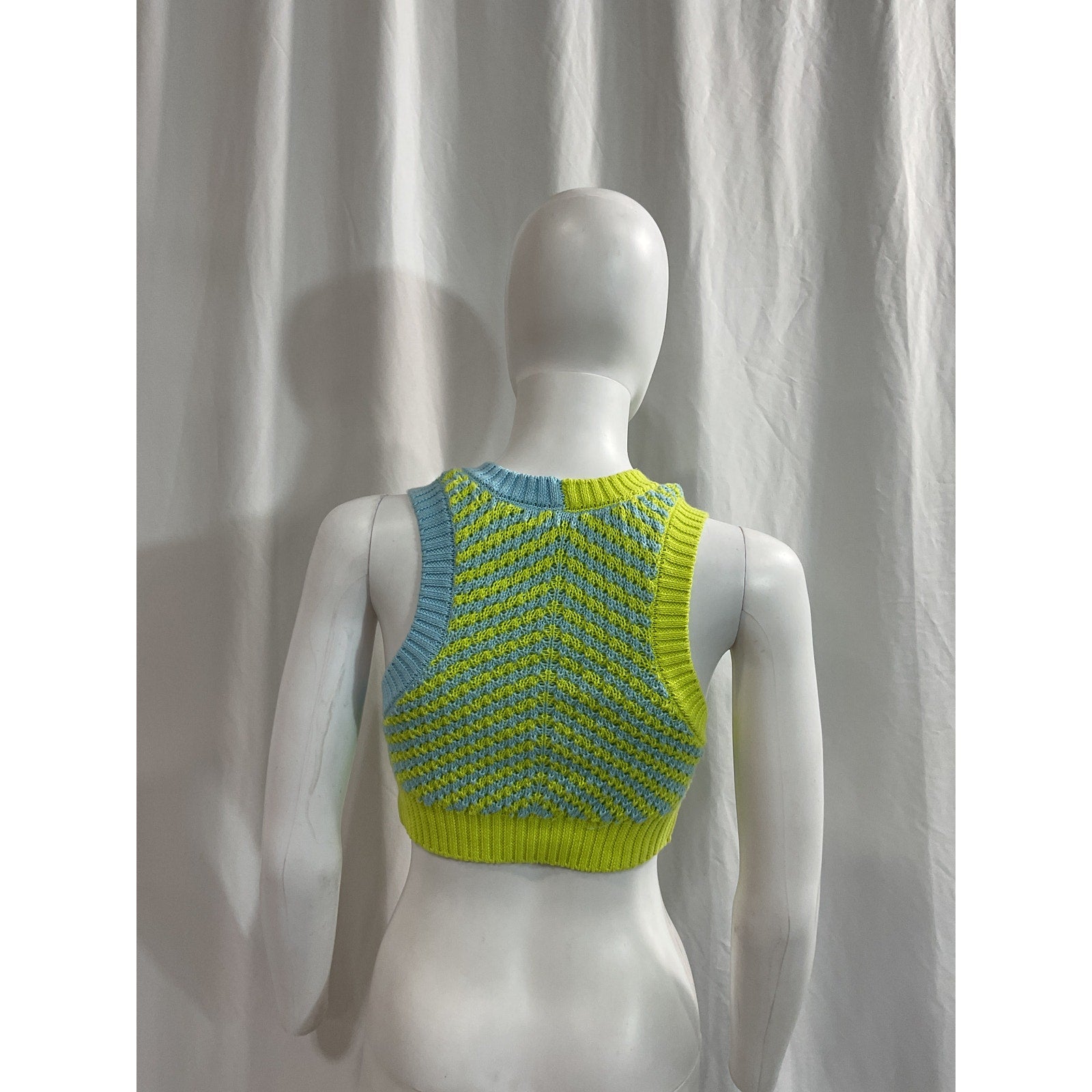 For Love & Lemons 'Jacinda' Green Crop Top Size M