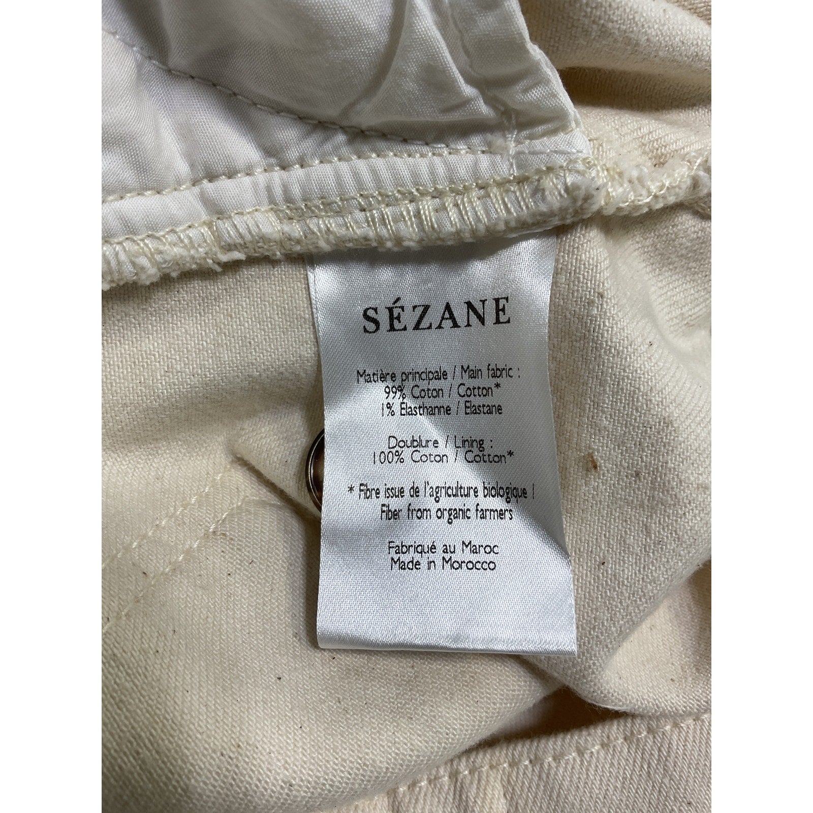 S�zane 'Manu' White Trousers Size 36