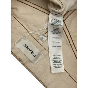 Frame Structured Beige Trapunto Shorts Size 26