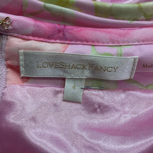Loveshackfancy Ruched Light Berry Tea Nerra Dress Size 4