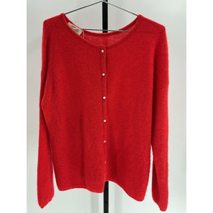 Sézane 'Gaspard' Red Mohair Cardigan Size XXL