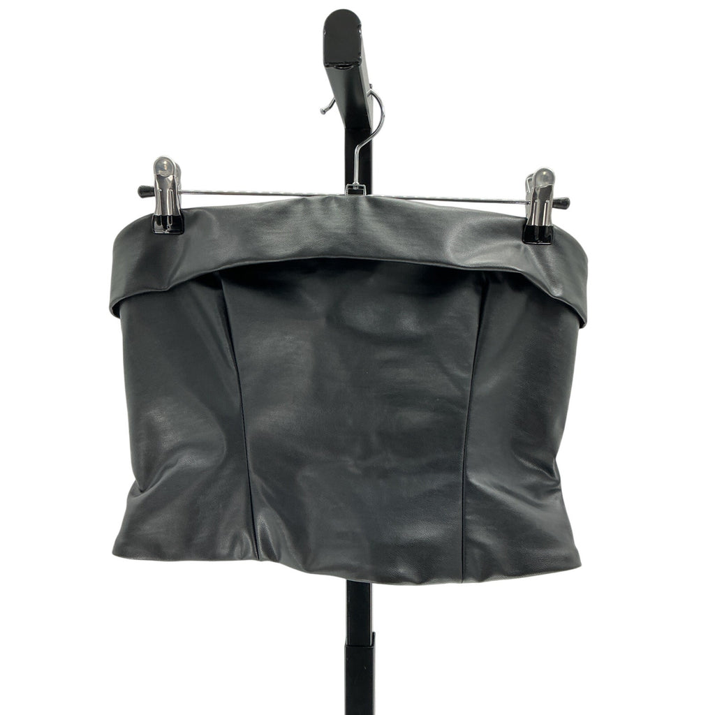 Helsa Waterbased Black Waterborne Polyurethane Bustier Top Size S
