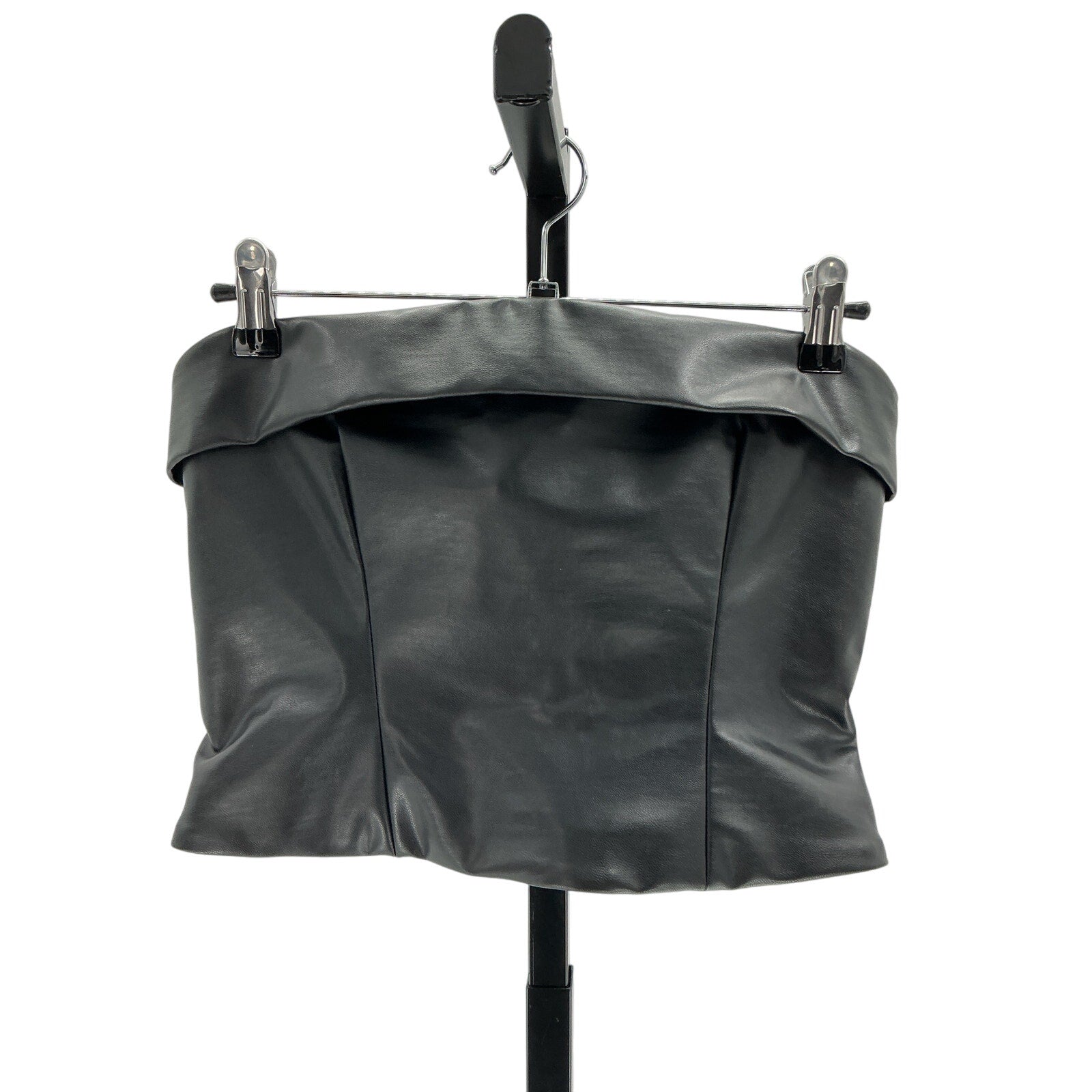 Helsa Waterbased Black Waterborne Polyurethane Bustier Top Size S