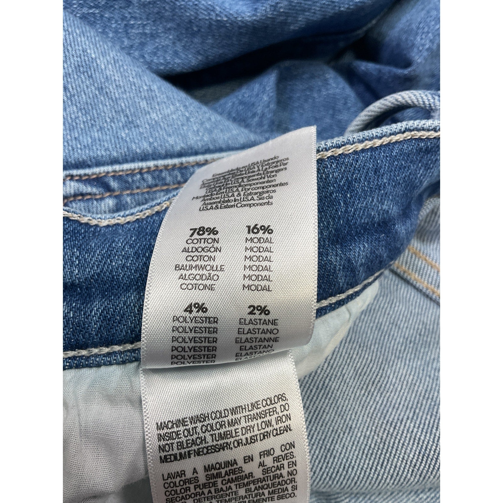 Mother 'The Tomcat' Blue Cotton Layover Denim Jean Size 26