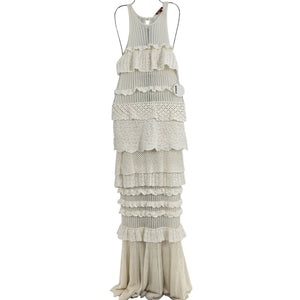 Staud Ruffled White Sorrento Dress Size S