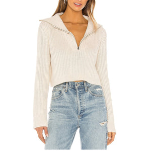 Tularosa Ribbed Beige Lovelle Sweater Size S
