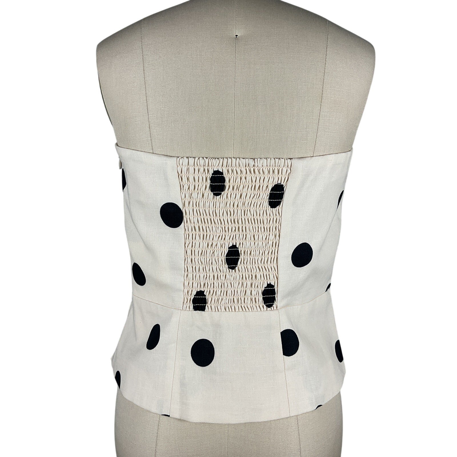 Sézane 'Adriel' Beige Linen Blouse Size 6 NWT