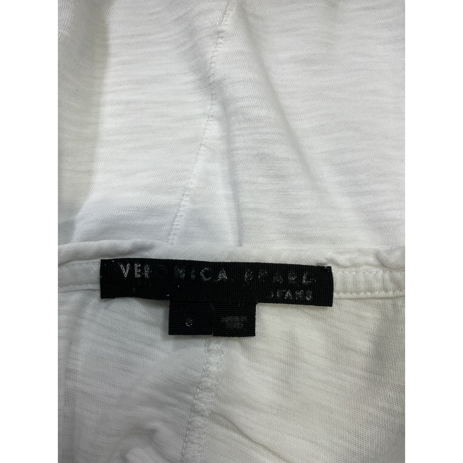 Veronica Beard 'Arion' White Cotton Muscle Tee Size S
