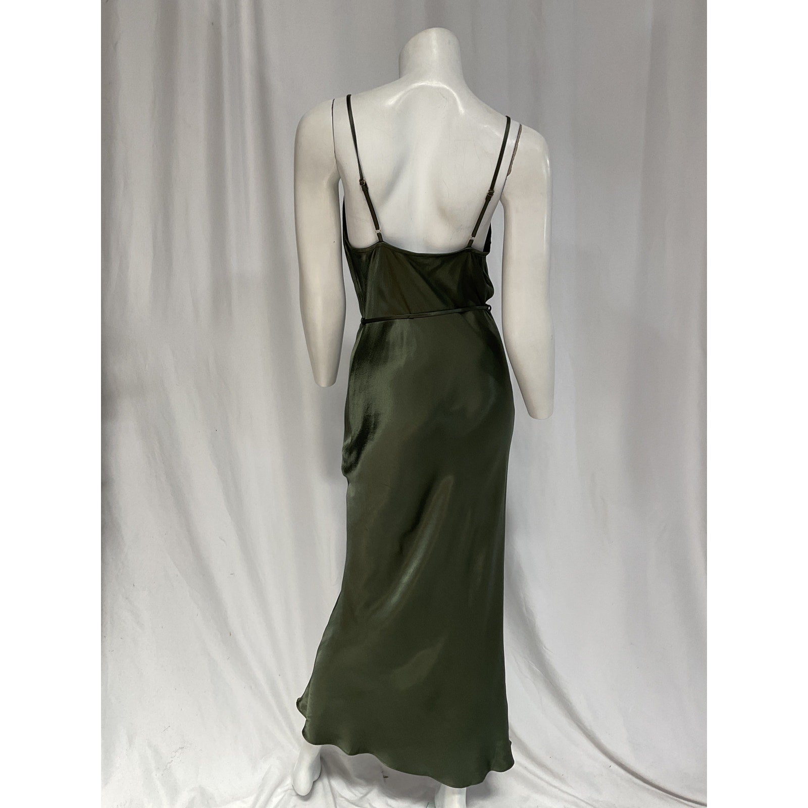 Shona Joy 'La Lune' Green Bias Cowl Midi Dress Size 4