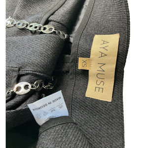 Aya Muse Tailored Black Rivu Trousers Size XS