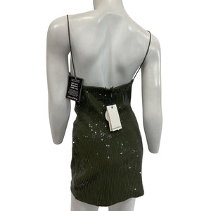 Retrofête Sequin Olive Green Hudson Dress Size L NWT