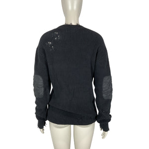 Ser.O.Ya Distressed Black Devin Sweater Size XS