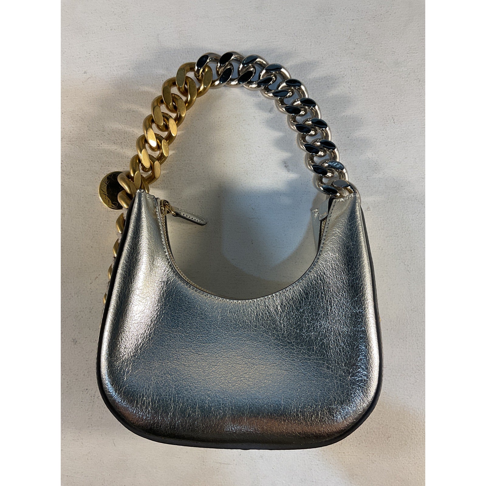 Stella Mccartney 'Eco' Silver Faux Leather Shoulder Bag
