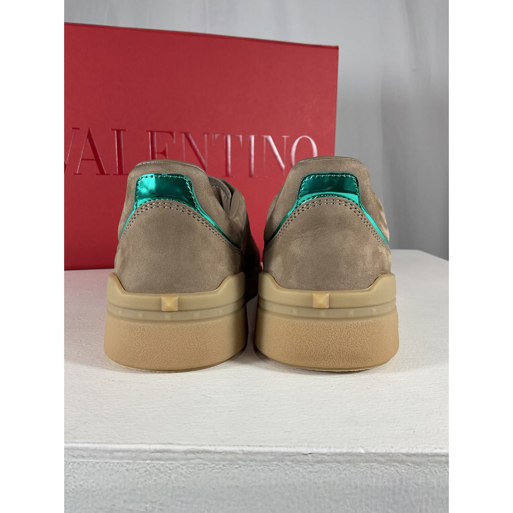 Valentino 'Upvillage' Tan Suede Leather Sneakers Size 7