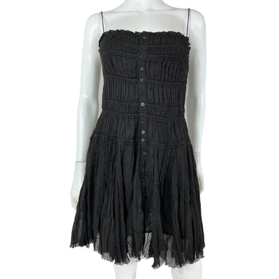 Majorelle Smocked Black Sophia Mini Dress Size S