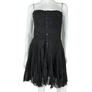 Majorelle Smocked Black Sophia Mini Dress Size S