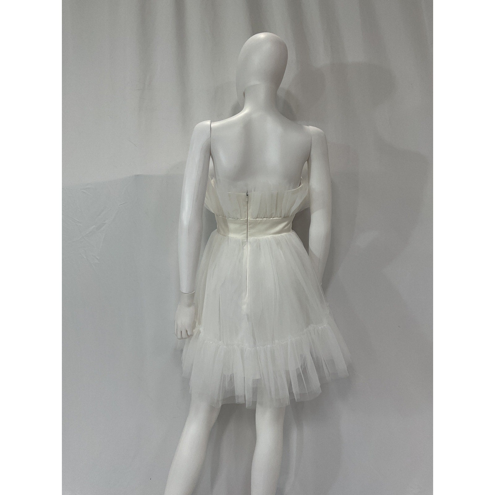 Katie May 'Ellle' White Tulle Mini Dress Size S